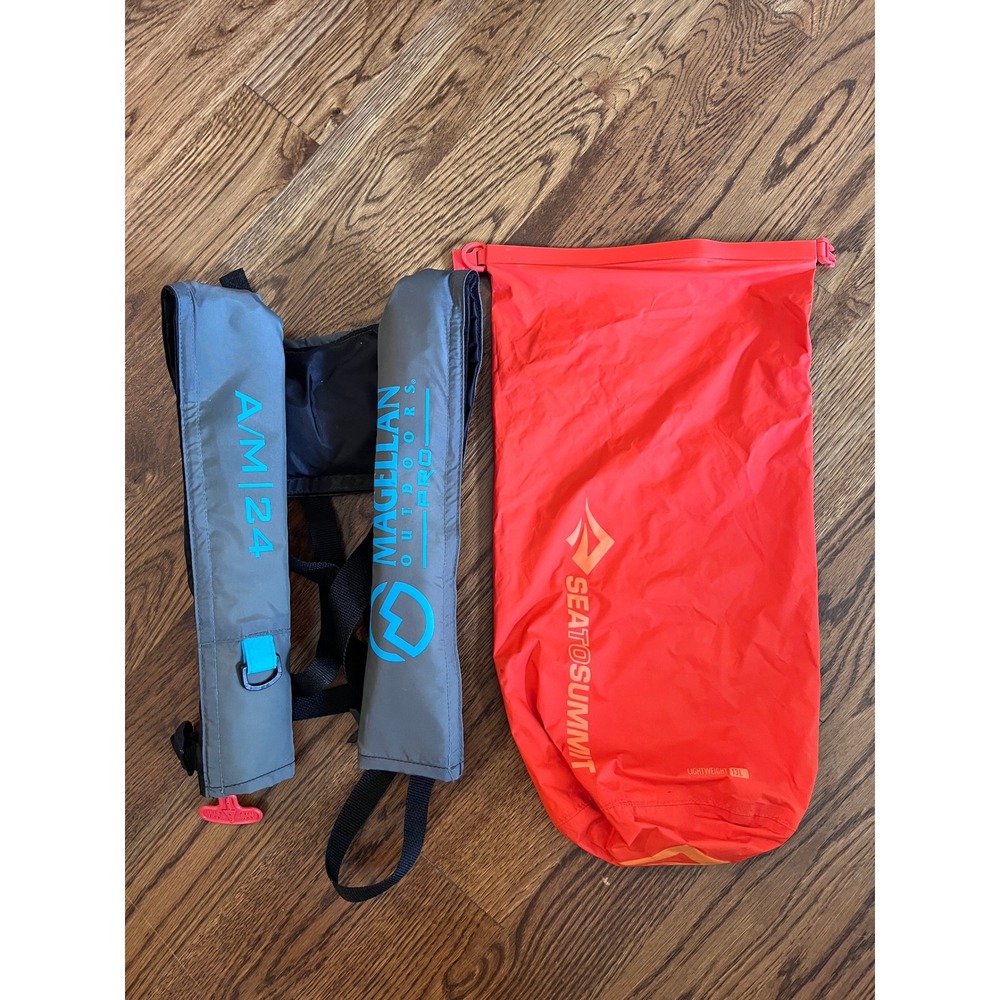 Magellan Outdoors Pro AM24 PFD Adult Universal Inflatable Life Vest & Dry Bag